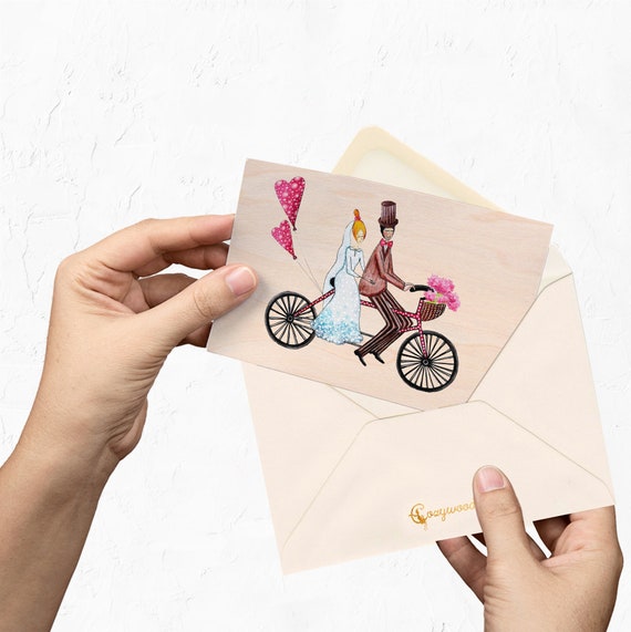 Carte De Voeux Fait Main Plein Damour Voeux De Mariage Etsy