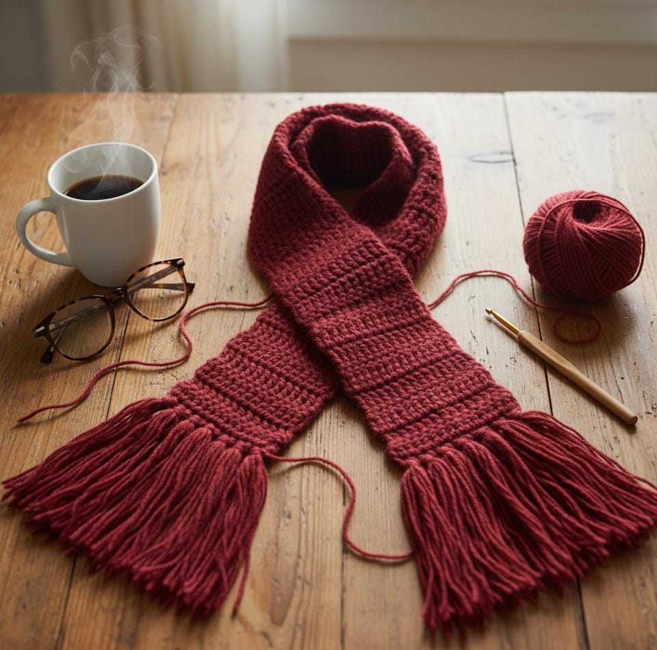 Chunky Crochet Scarf Pattern PDF | Beginner Friendly Oversized Winter ...