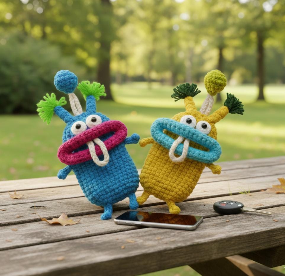 Monster Key Cover Crochet Pattern | Big Mouth Amigurumi Cozy (PDF ...