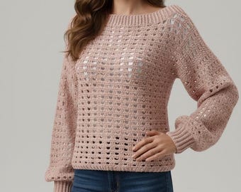 Sparrow Crochet Sweater Pattern | Women's Pullover (Digital PDF)