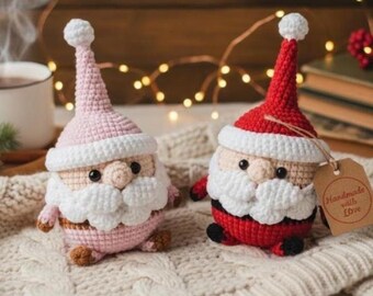 Crochet Santa Amigurumi Ornament Pattern – DIY Christmas Doll (PDF Pattern)