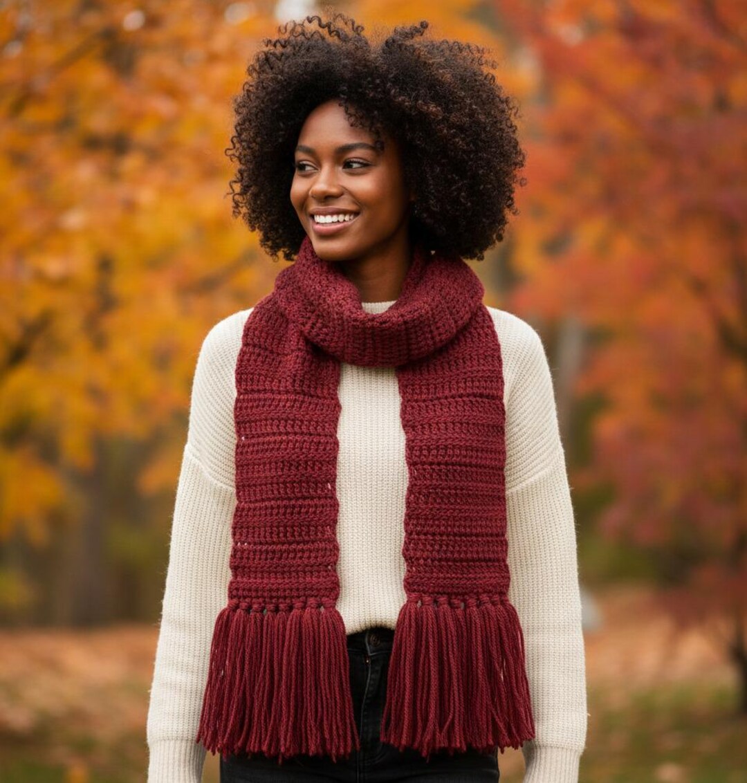Chunky Crochet Scarf Pattern PDF | Beginner Friendly Oversized Winter ...