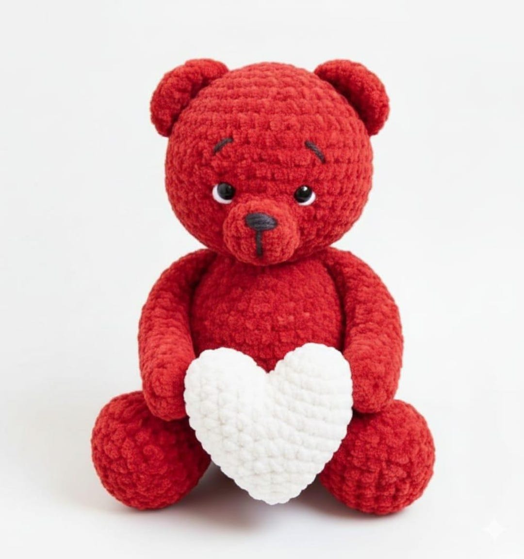 Valentine Teddy Bear & Heart Crochet Pattern PDF | Amigurumi Teddy ...