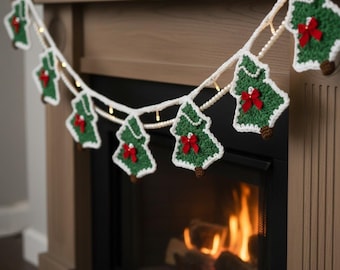 Super einfaches gehäkeltes Weihnachtsbaum-Girlanden-Muster | Anfänger freundlicher Feiertagsdekor pdf