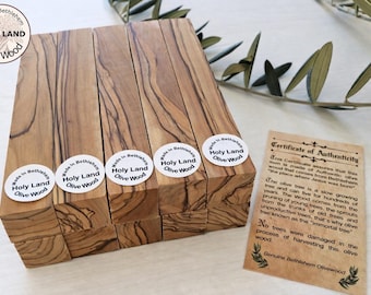 10Pcs ~ Bethlehem Olive Wood Pen Blanks – Smooth-Grain Hardwood for Turning, Pens & Projects