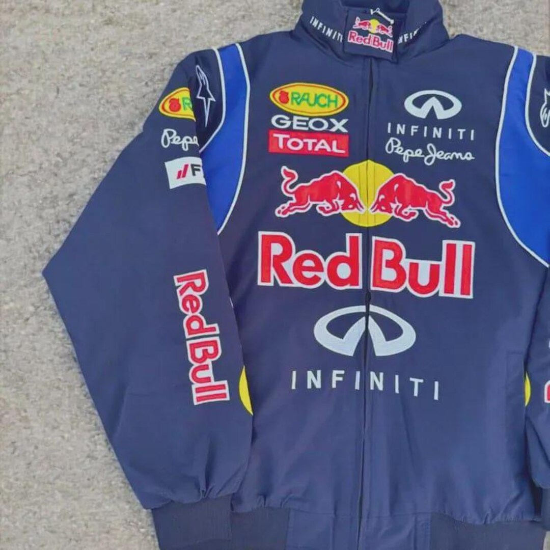 Adult F1 Vintage Racing Redbull Performance Racing Jacket Embroidered ...