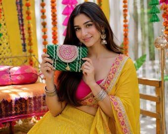 Emerald Royale Mandala Clutch