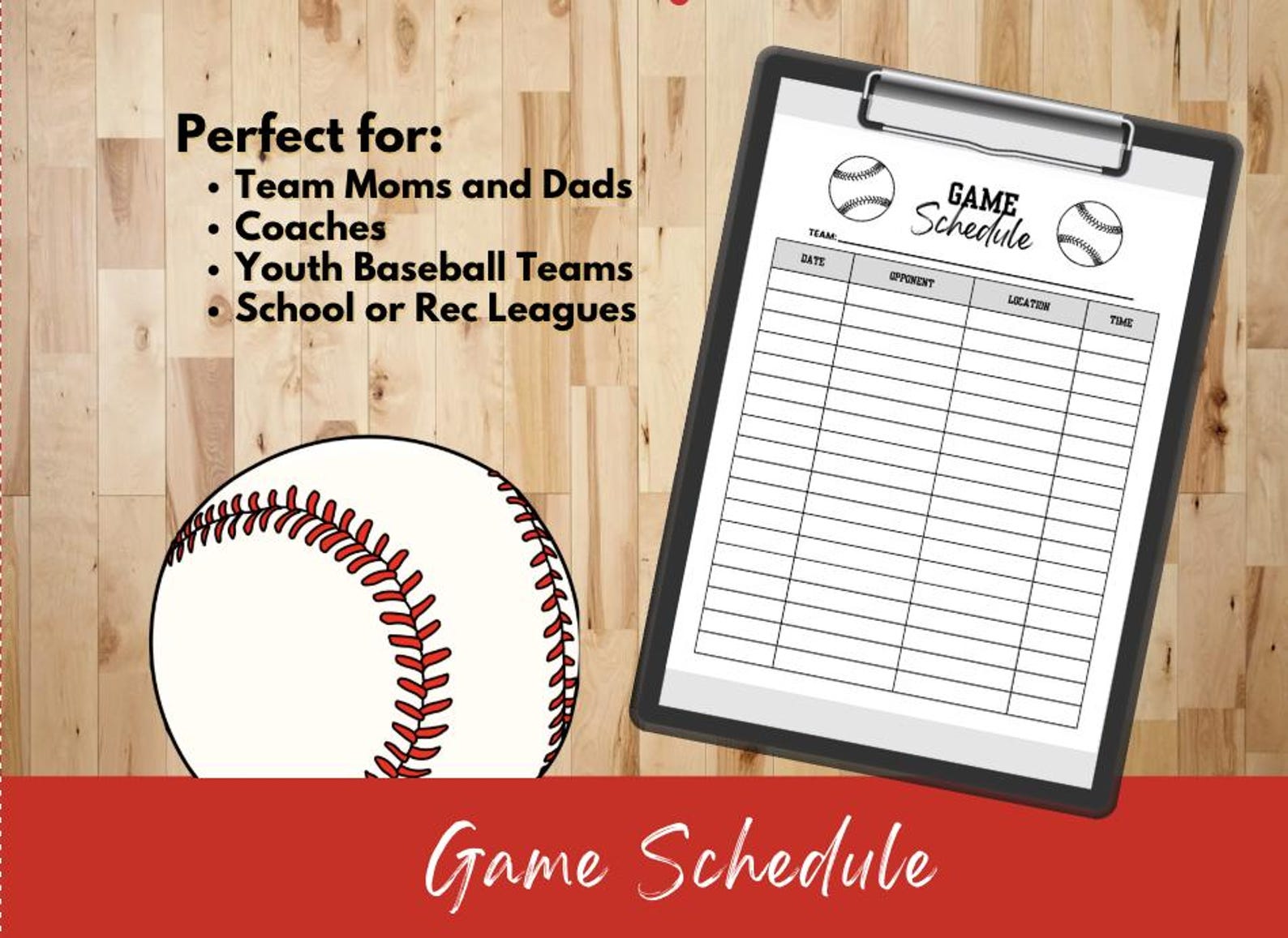 Editable Baseball Template Bundle Includes Roster, Game Schedule ...