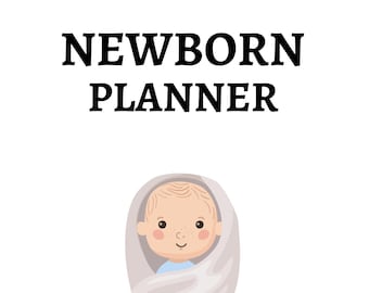 Newborn Baby Planner, Daily Log, Feeding Sleep Tracker (Digital Download)