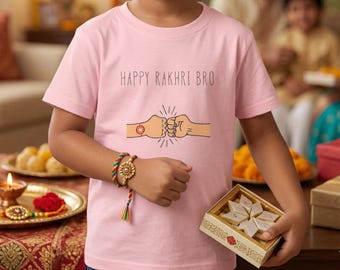 Happy Rakhri Bro fist bump Toddler Tee | Raksha Bandhan sibling shirt