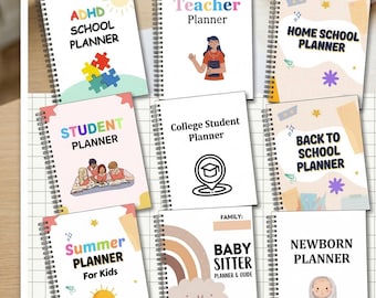 8-in-1 Digital Planner Bundle | Student, Teacher, ADHD, College, Newborn (Digital Download)