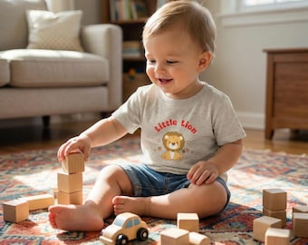 Little Lion graphic Infant Tee | Cute Baby Lion illustration