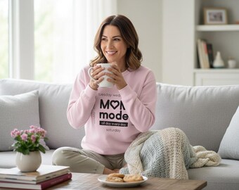 Mom mode crewneck sweatshirt | everyday mom life shirt