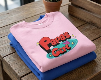 Papa's Girl Toddler Sweatshirt | Retro Cartoon Pullover