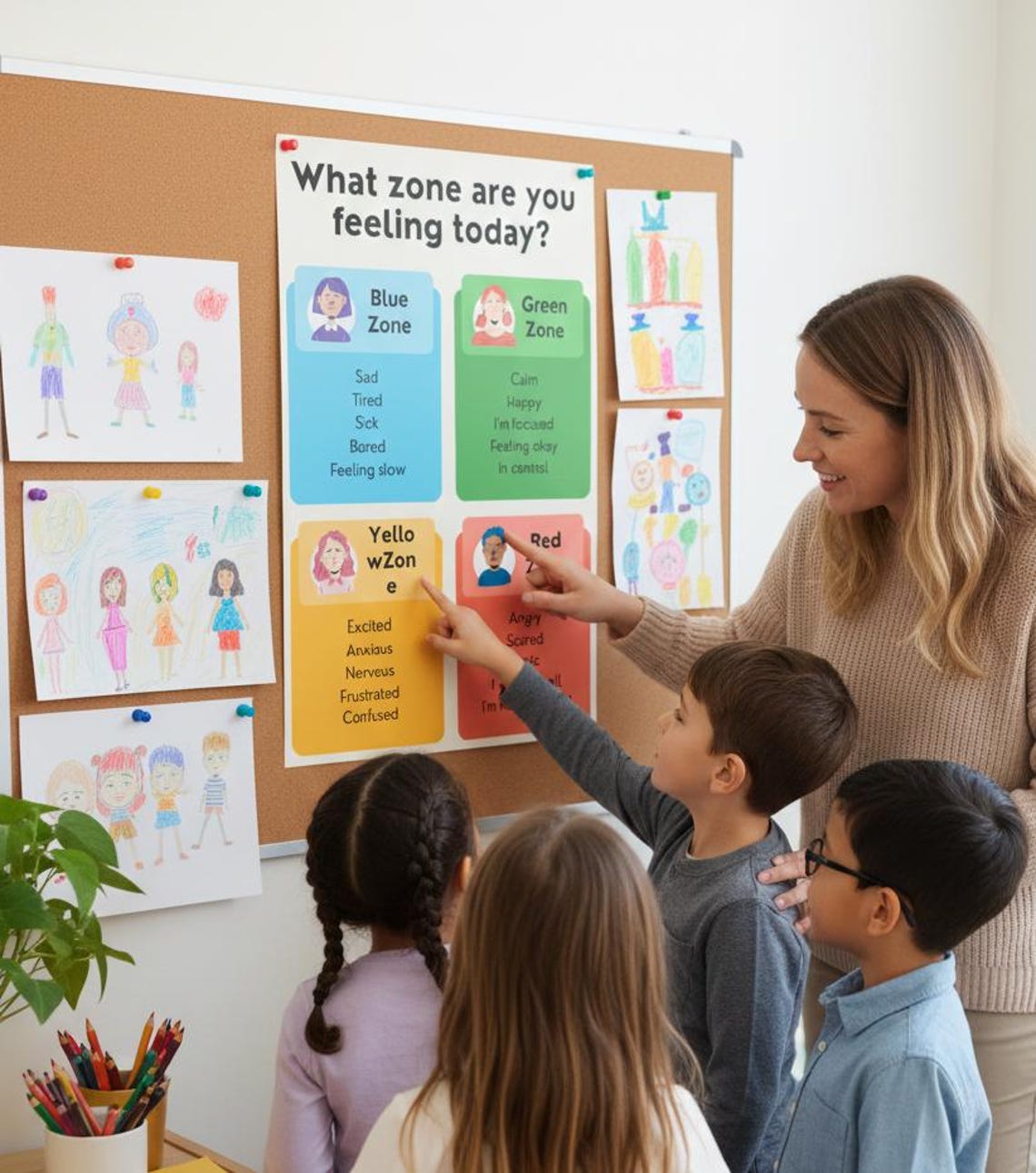 What Zone Are You Feeling Today Poster, Emotional Regulation Chart for ...