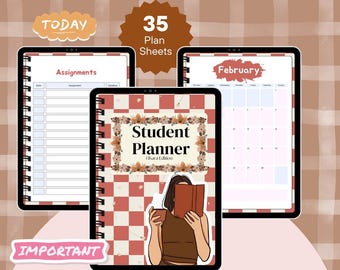 2026 Studenten Digitaler Planer | Aufgabe & Stundenplan Tracker (PDF)