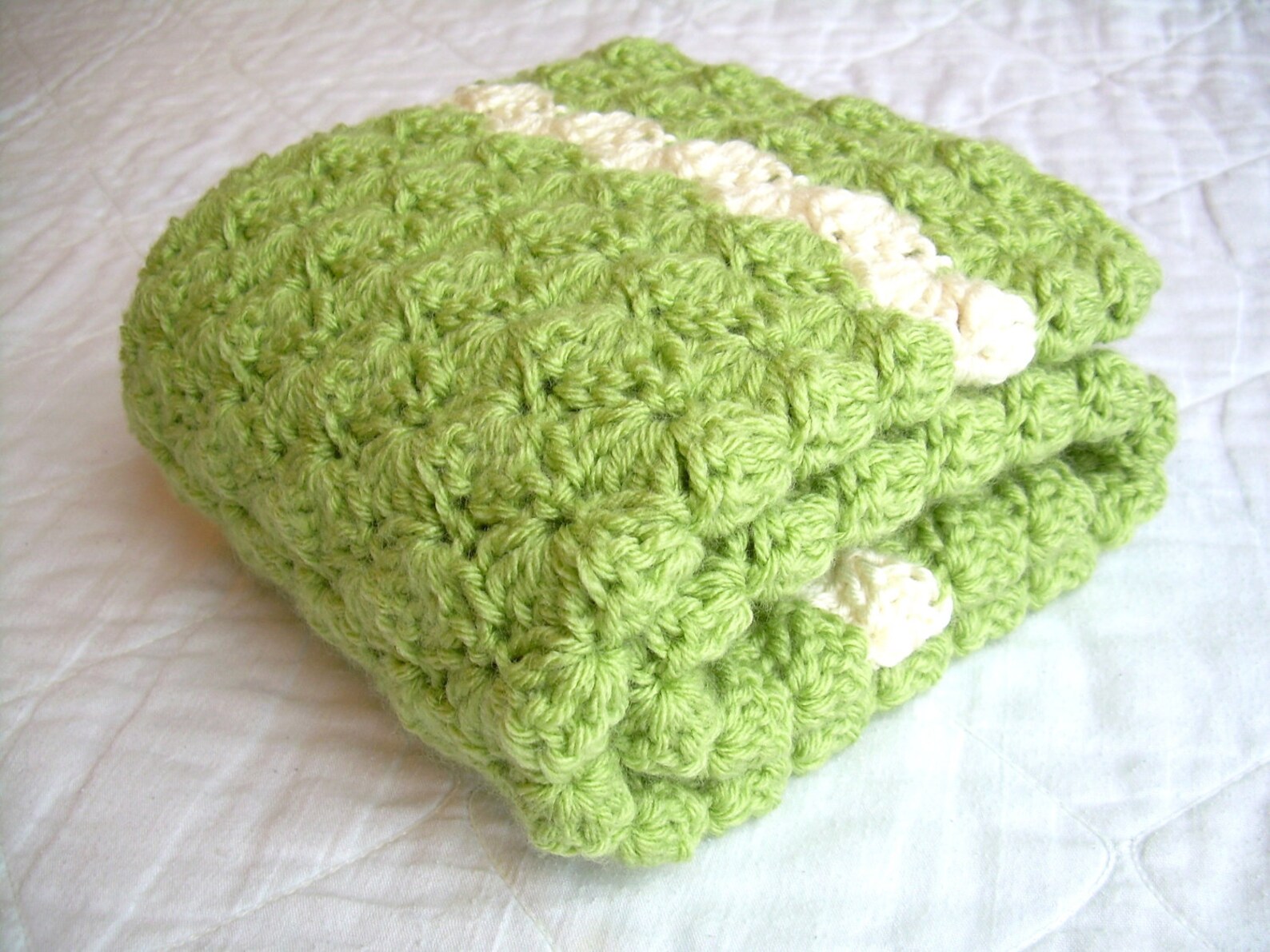 Crochet Baby Blanket Baby Blanket Crochet Green Baby Etsy