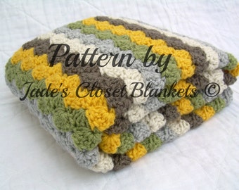 Patrón manta bebé crochet, Descarga instantánea, Patrón crochet, Tonos tierra neutros, Manta género neutro, Tamaño cuna y tamaño viaje