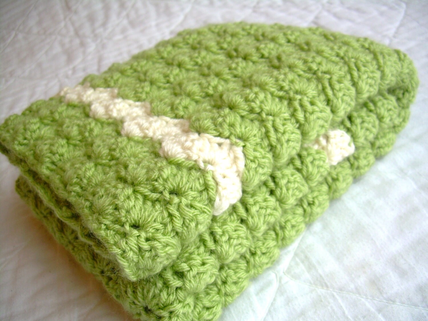 Crochet Baby Blanket Baby Blanket Crochet Green Baby Etsy