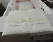 Cot Coverlet, baby blanket, silk felted coverlet