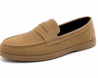 Mocassini estivi da uomo | Eleganti scarpe beige | Stile classico | Leggeri e traspiranti | Comodi e facili da indossare