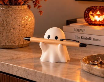 Portapenne a forma di fantasma di Halloween, decorazione da scrivania, contenitore per penne
