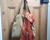 Ladies vintage burnt orange bandanna floral scarves scarf retro hairband boho hippie earthy casual hair accessories Dolly Topsy Etsy UK
