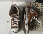 Ladies vintage leather converse size 3 all star tan sneakers pumps casual shoes classic unisex footwear womens Dolly Topsy Etsy UK
