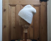 Ladies vintage cream handmade hat woollen knitted mens hats beanie winter accessories soft yarn warm cozy womens Dolly Topsy Etsy UK