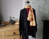 Festival clothing 70s orange brown scarf accessories retro vintage womens clothes hippie boho autumn fashion Dolly Topsy Etsy UK