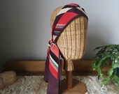 Ladies vintage 70s silk scarf womens 1970s burgundy red accessories earthy bohemian retro hippie bandana neck scarves Dolly Topsy Etsy UK