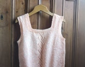 Vintage cami vest top size 10 y2k fashion sustainable clothing sleeveless tank peach white casual lounge wear Dolly Topsy Etsy UK