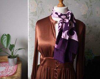 Ladies vintage scarf silk hippie boho accessories tie dye hand crafted square blue grey rusty red neckerchief bandana Dolly Topsy Etsy UK