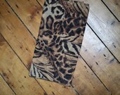 Ladies original vintage 90s animal scarf retro small bikini top bandana neckerchief white brown Black boho hair band Dolly Topsy Etsy UK