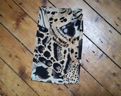Ladies original vintage 90s animal scarf retro small bikini top bandana neckerchief white brown Black boho hair band Dolly Topsy Etsy UK