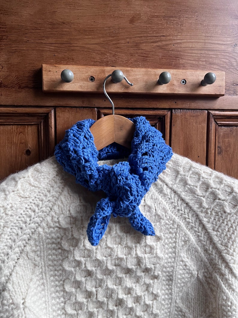 Crochet Men's Chunky Scarf Handmade Slow Fashion Chunky Cotton Neck