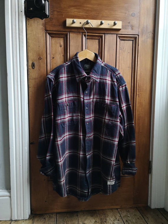Vintage Flannel Shirt Women Shacket Xl 
