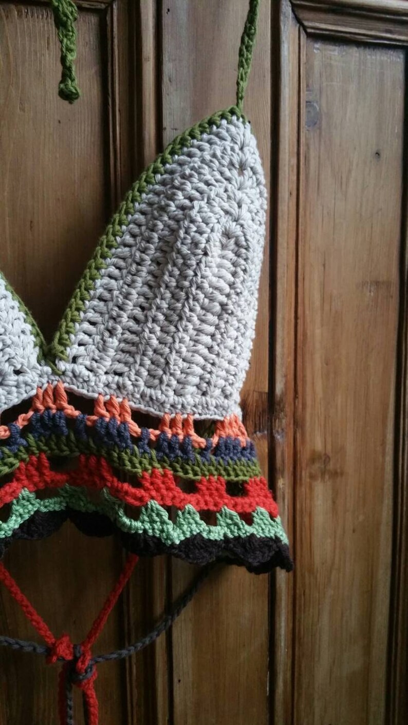 Crochet bralet top crop tops summer festival teen clothing lace tops boho clothes beach hippie womens clothing Dolly Topsy Etsy UK