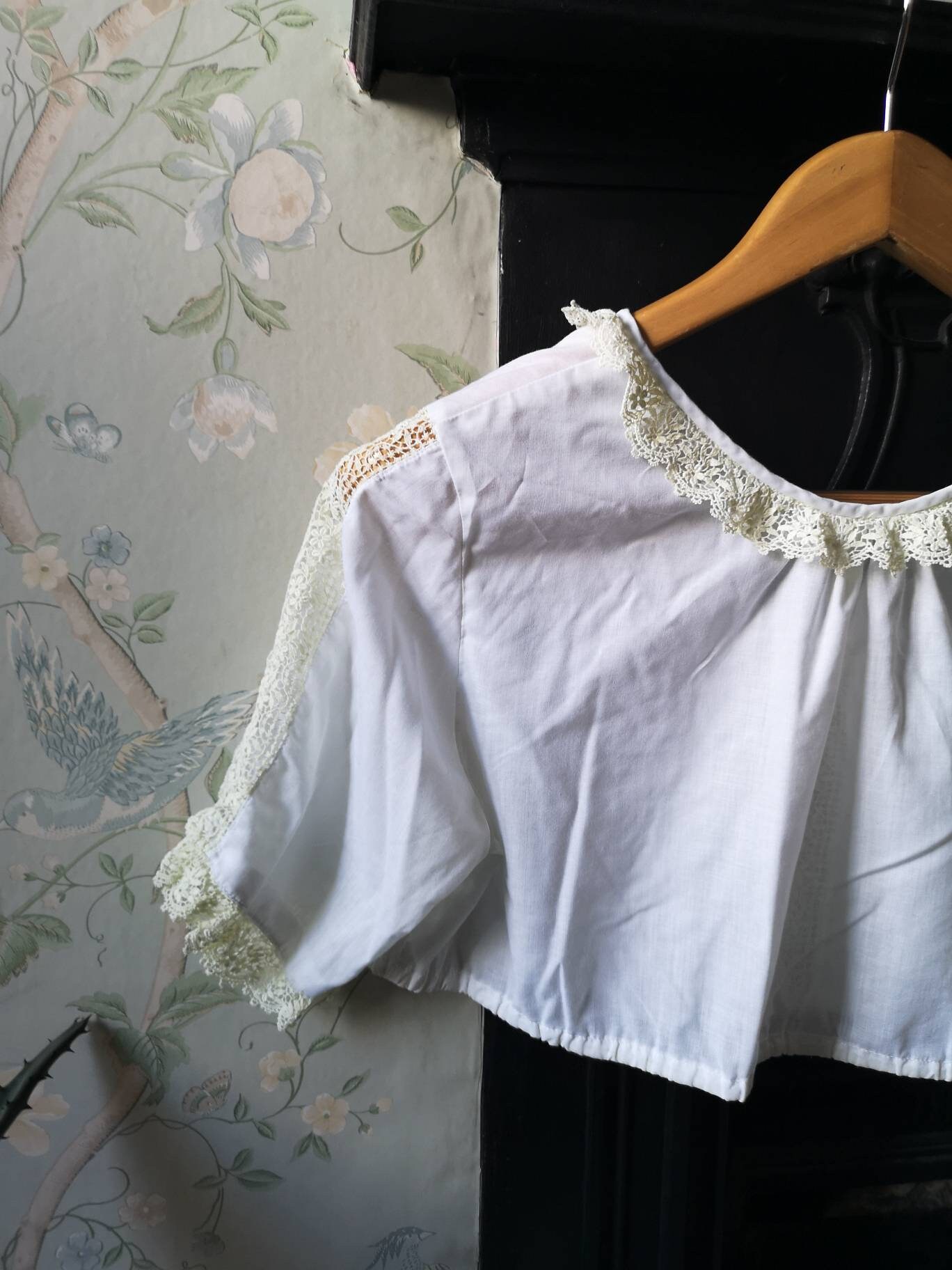 Ladies True Original Vintage 80s White Blouse Lace Short - Etsy UK
