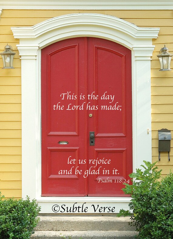 5x7 Great Day Inspirational Plaque Red Door Scripture Etsy