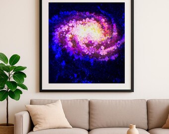 Galaxy Wall Art | Cosmic Abstract Print | Digital Download |  Macro Photography
