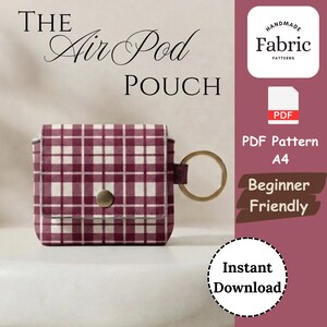AirPods Pouch Sewing Pattern: Keychain Holder Tutorial (PDF Download)
