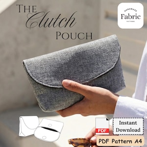 Cartamodello per principianti per pochette pieghevole con chiusura in velcro (download PDF)