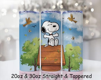 Cartoon Dog Tumbler Wrap • 20oz 30oz Sublimation Design (PNG)