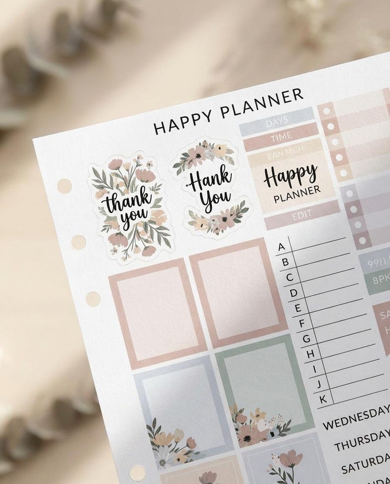 Happy Planner Classic Printable Inserts Bundle – Daily, Weekly, Monthly ...