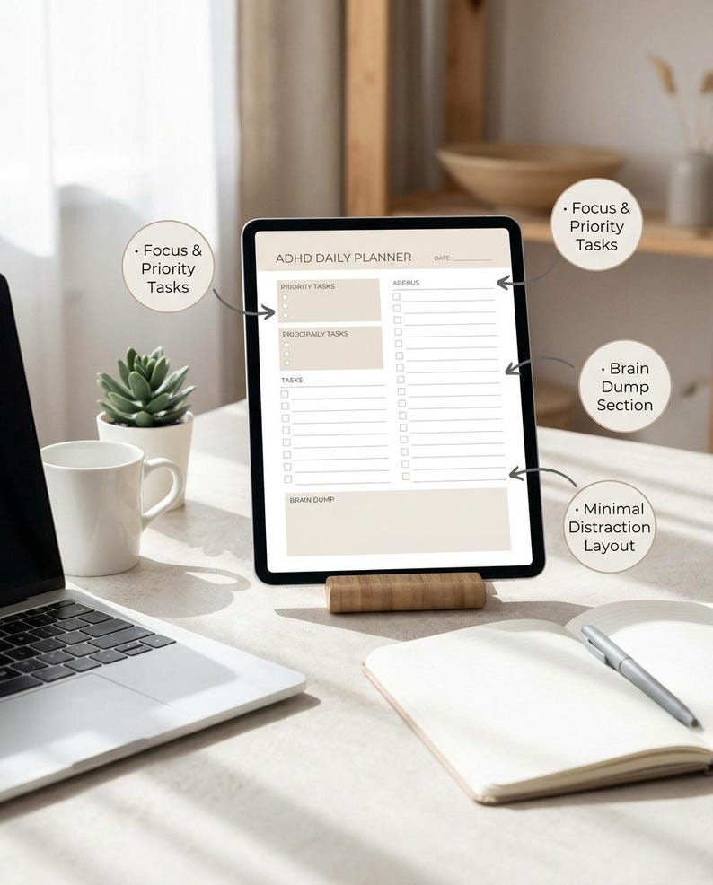 2026 ADHD Digital Planner – Executive Function Focus for Adults ...