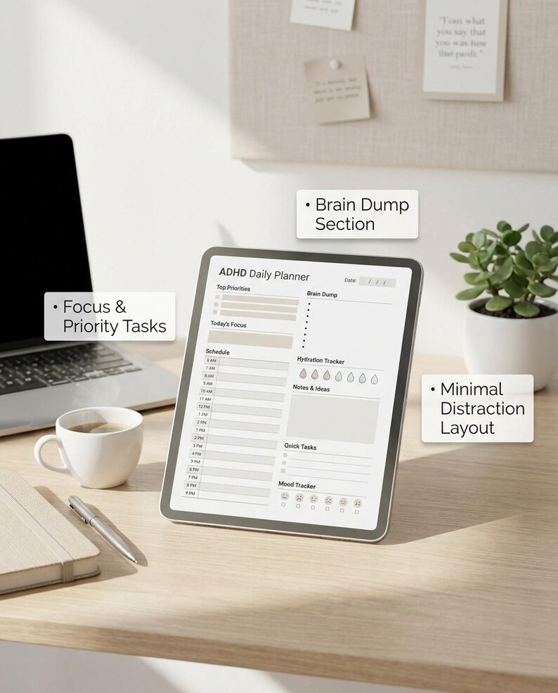 2026 ADHD Digital Planner – Executive Function Focus for Adults ...