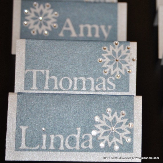Items similar to name cards winter winter wonderland ( set of 25) on Etsy