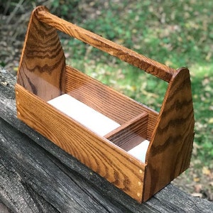 Distress Red Oak Brush Box