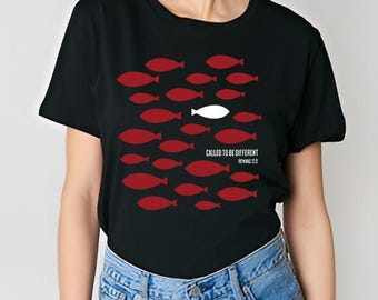 Called to be Different Fish Png, Cute Fish Motivational Png, Retro Christian Png, Jesus Lover Png, Religious Mama Png, School a Fish Png